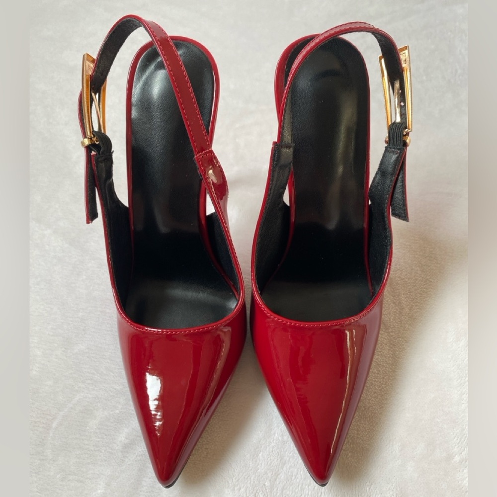 Red Valentines Day Pointed Toe High Heel - Picture 3 of 8